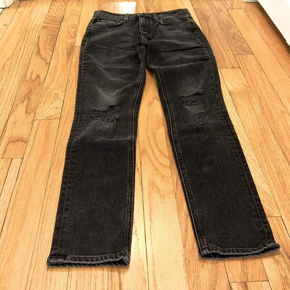 ✨ RAG & BONE ✨ NWT Black Destructed High Rise Ankle Skinny Jeans Size 25 - Picture 7 of 16